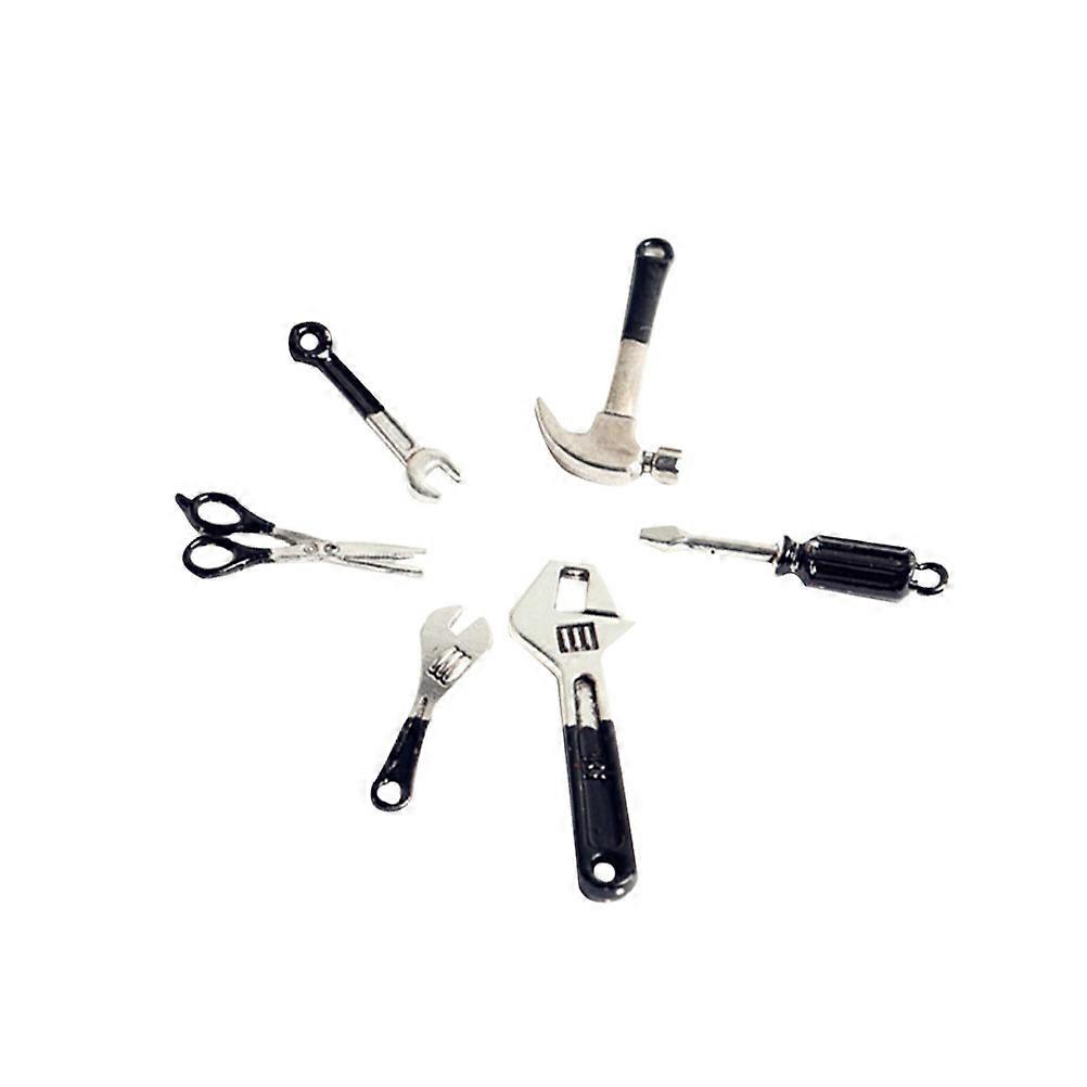 Miniature Toolbox Set Mini Hammer Wrench Toys for Desktop Decor 18Pcs