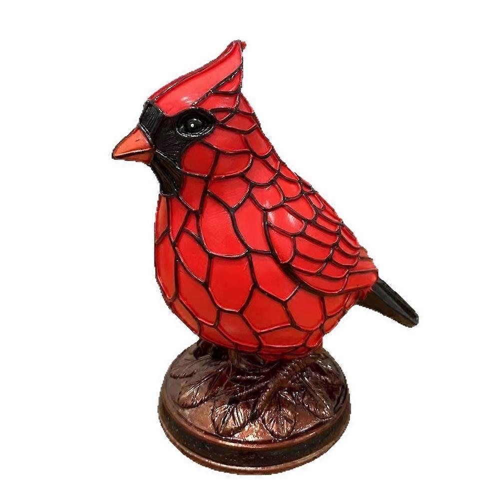 European Bird Design Resin Table Lamp with Soft Night Light for Bedroom and Study Decor