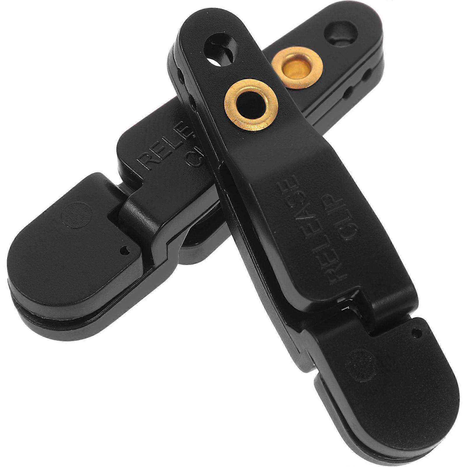 4 Pcs Rectangular Heavy Tension Release Clips For Fishing Equipment With Fast Release Functionality In Black