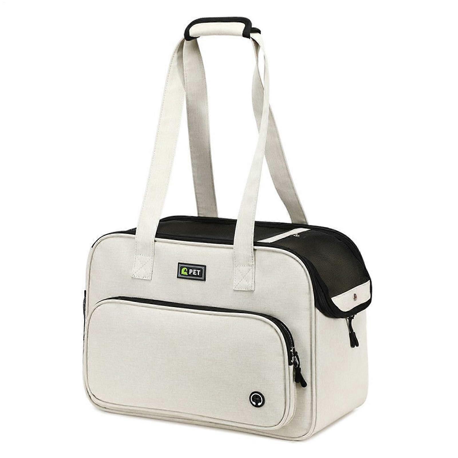 Dog Carrier Bag, Breathable Mesh Tote With Adjustable Strap, Portable Pet Pouch, Travel Carrier For Cat And Small Dogs