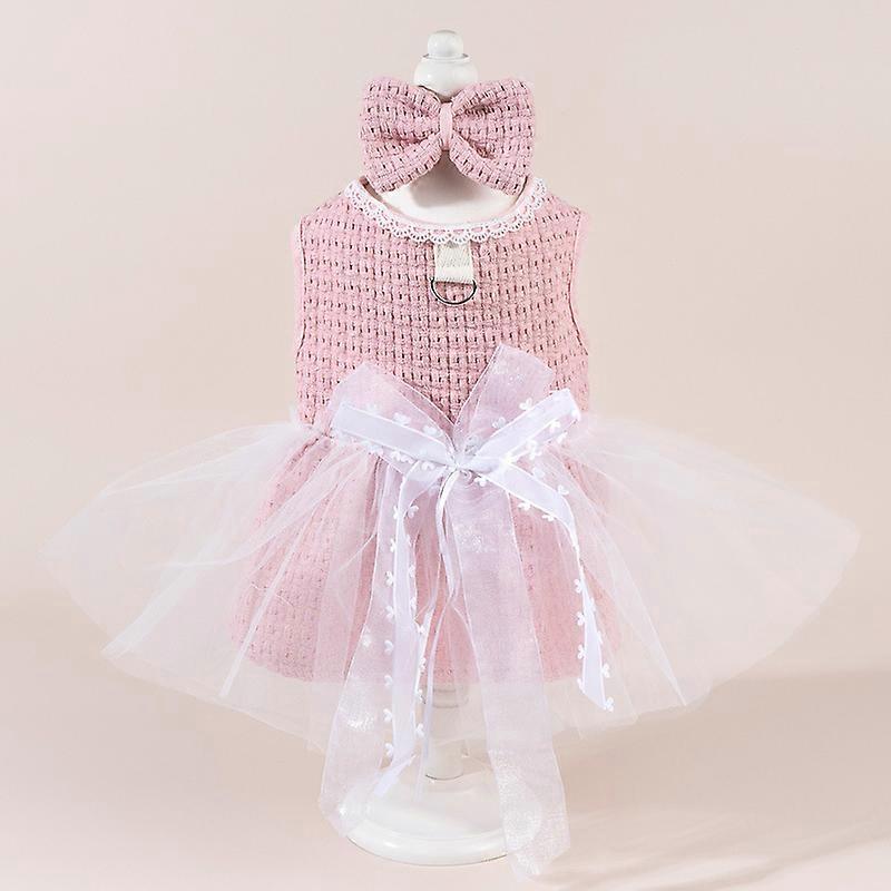 2025 New Pink Pet Cat and Dog Universal Cute Little Fragrant Gauze Skirt