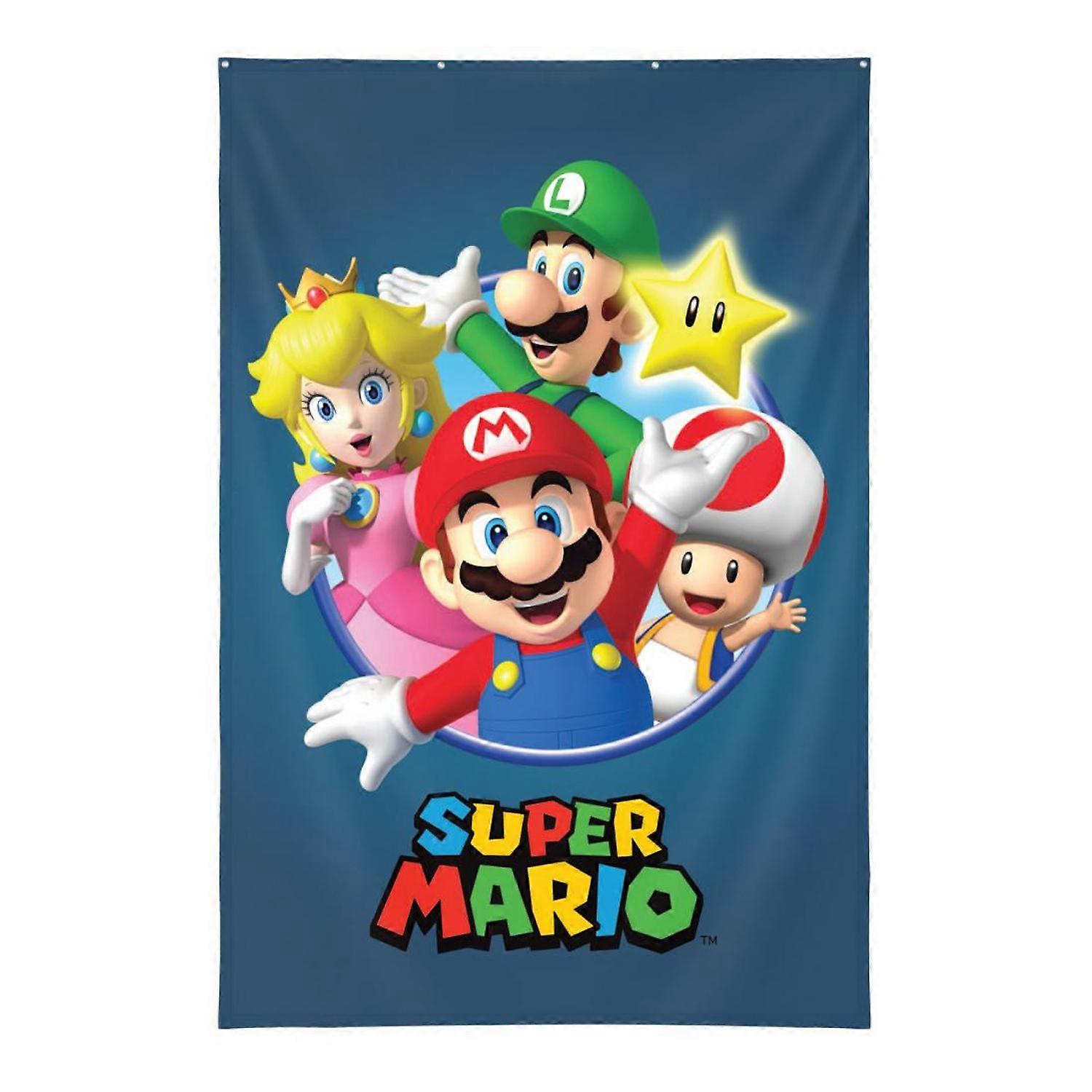 Super Mario Characters Fabric Poster