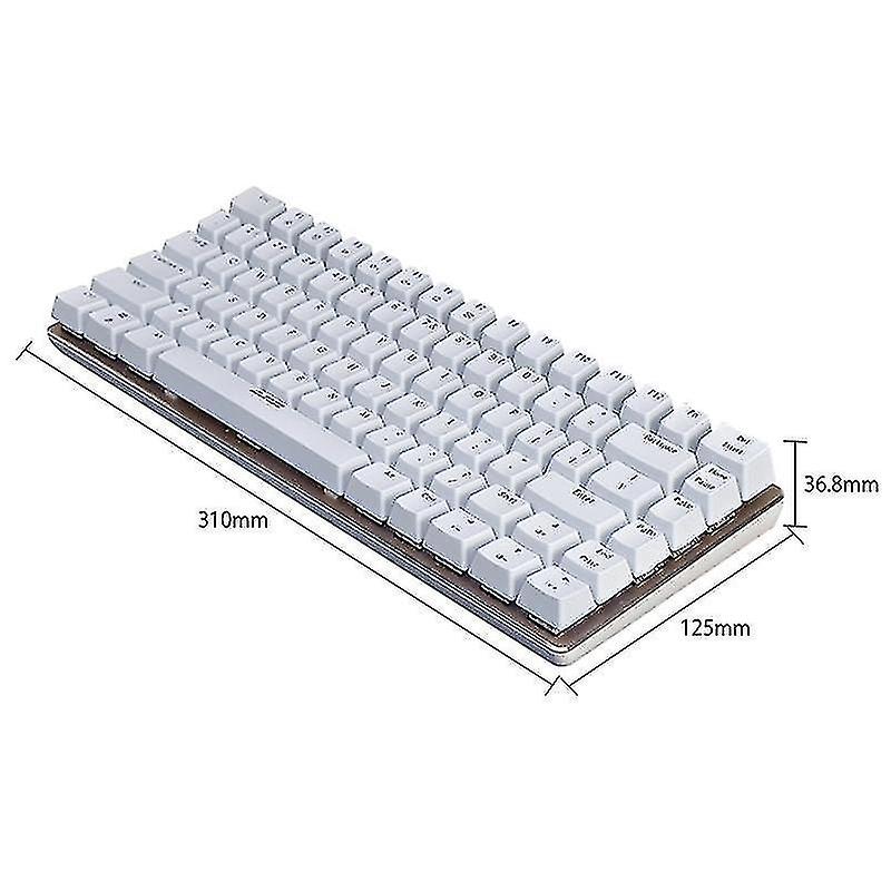 Computer Accessory Sets Ajazz 82 Keys Laptop Computer Gaming Mechanical Keyboard White Blue Shaft