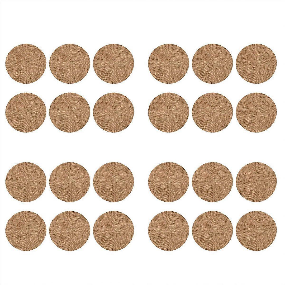 Sets de table ronds tressés ensemble de 6 7 pouces chaleur coussins chauffants épais