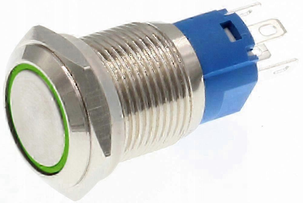 Button Switch Vandal Resistant Switch 16mm, 24v, Led Green St