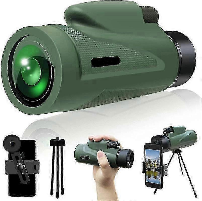 Monocular Scope Telescope Low Light Night Vision With Quick Smartphone Holder 12X50 HD