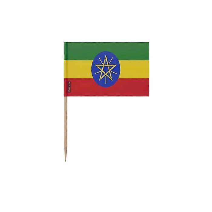Toothpicks - Multicolored - Ethiopia - 8 cm - 100 pieces - Adhesive plastic