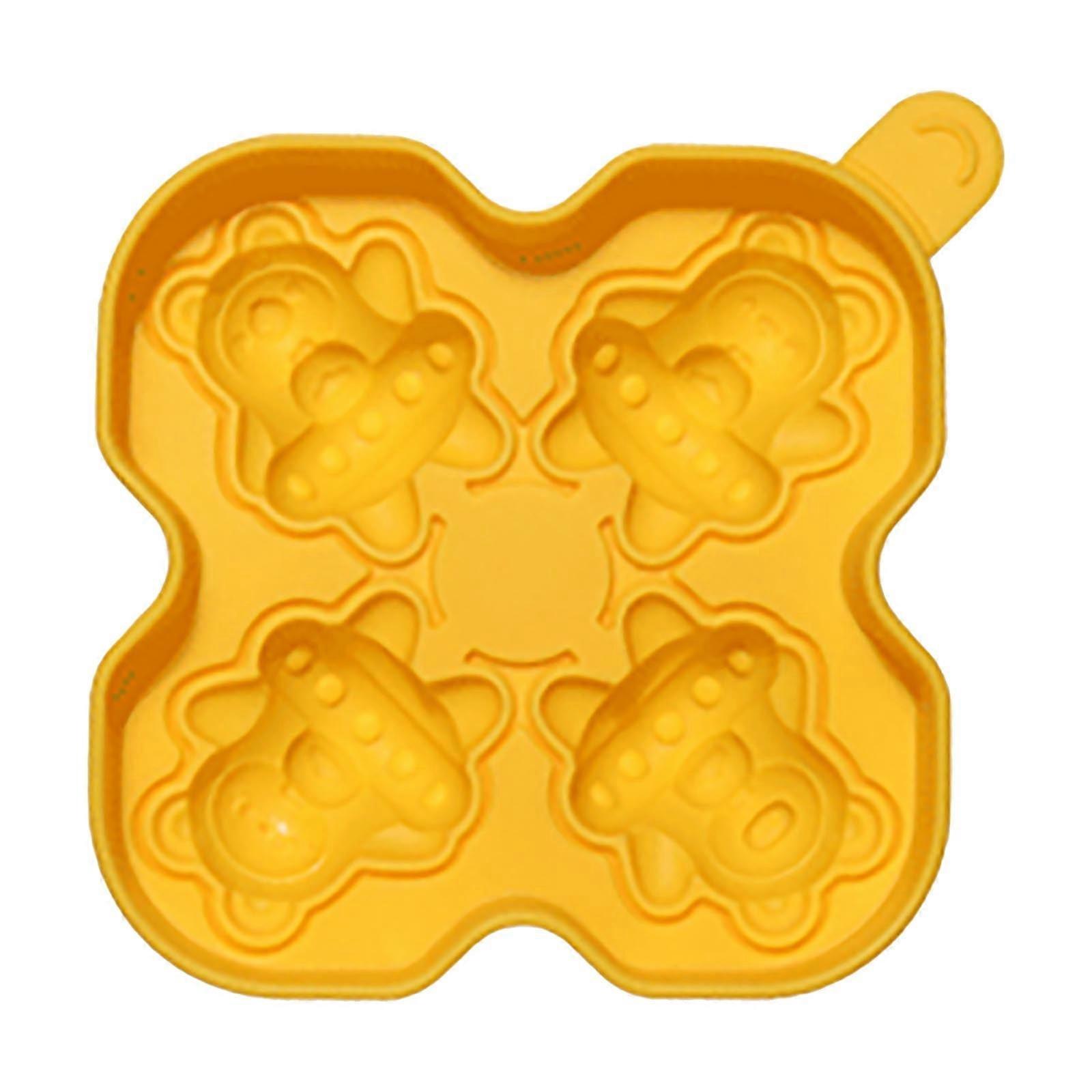 Fankiway Ice Cube Tray, 4-cell Ice Ice Box Easy Release Soft Bottom Ice Box