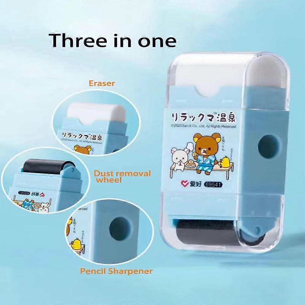 Gomme jaune LOVEVER 1 pièce avec taille-crayon intégré