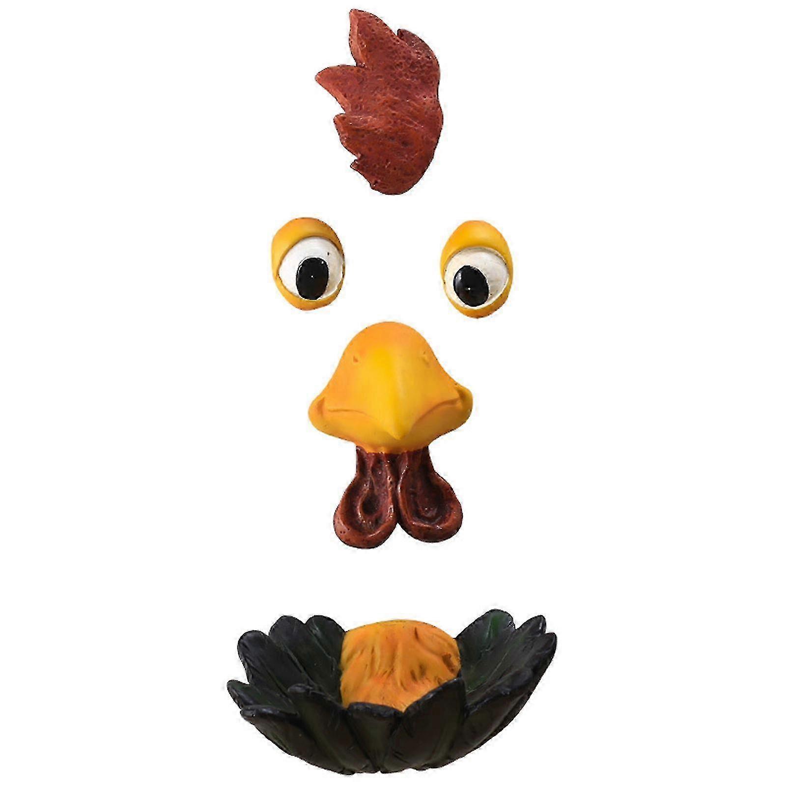 Handcrafted Tree Face Bird Feeder Pendant Multicolor Resin Uv Proof Garden Decor