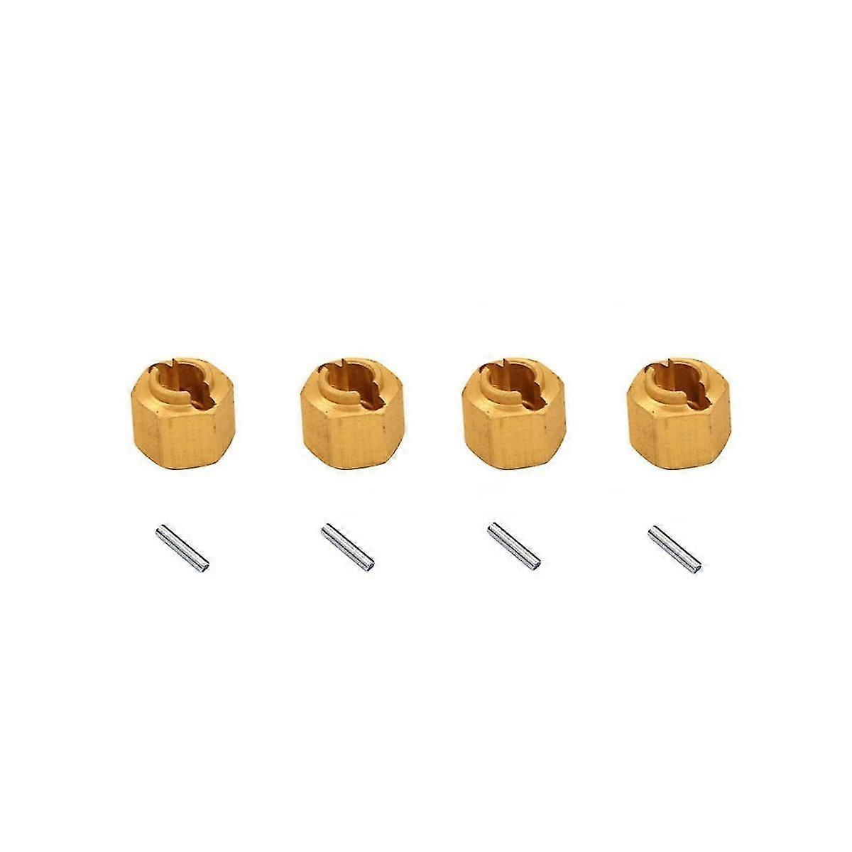 4Pcs Brass Extended Wheel Hex Hub Adapter 9750 for TRX4M -4M 1/18 RC Crawler Car Upgrade Parts Acce