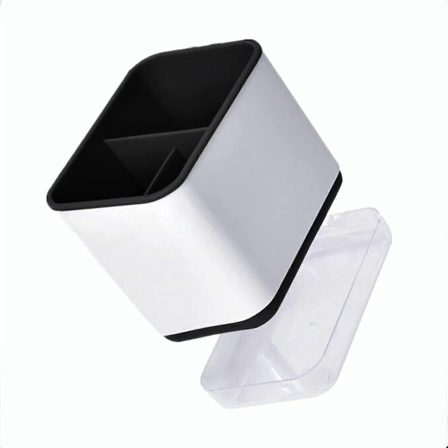 إناء حامل أدوات المائدة تجفيف بالوعة العلبة، البولي بروبلين، حجم واحد أسود