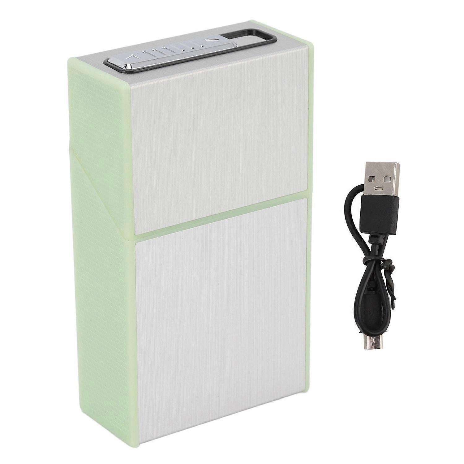 Luminous Cigarette Case USB Rechargeable Cigarette Box with Electric Lighter for Whole Package 20pcs