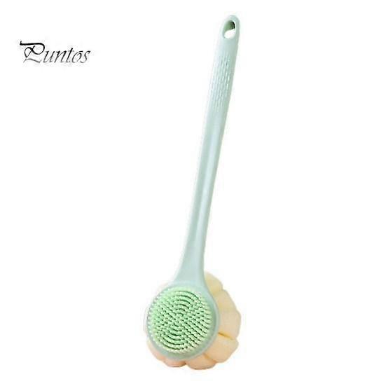Bath Brush with Extended Handle Double-Sided Enlarged Bath Bubble Mesh Soft Bristle Bath Brush Scrubbing
