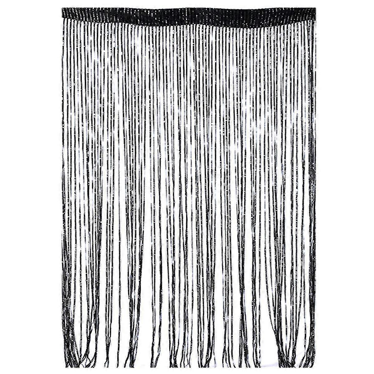 Plain Tassel String Door Curtain, 100 x 200cm, Retro Room Door Divider, Anti - Mosquito Screen