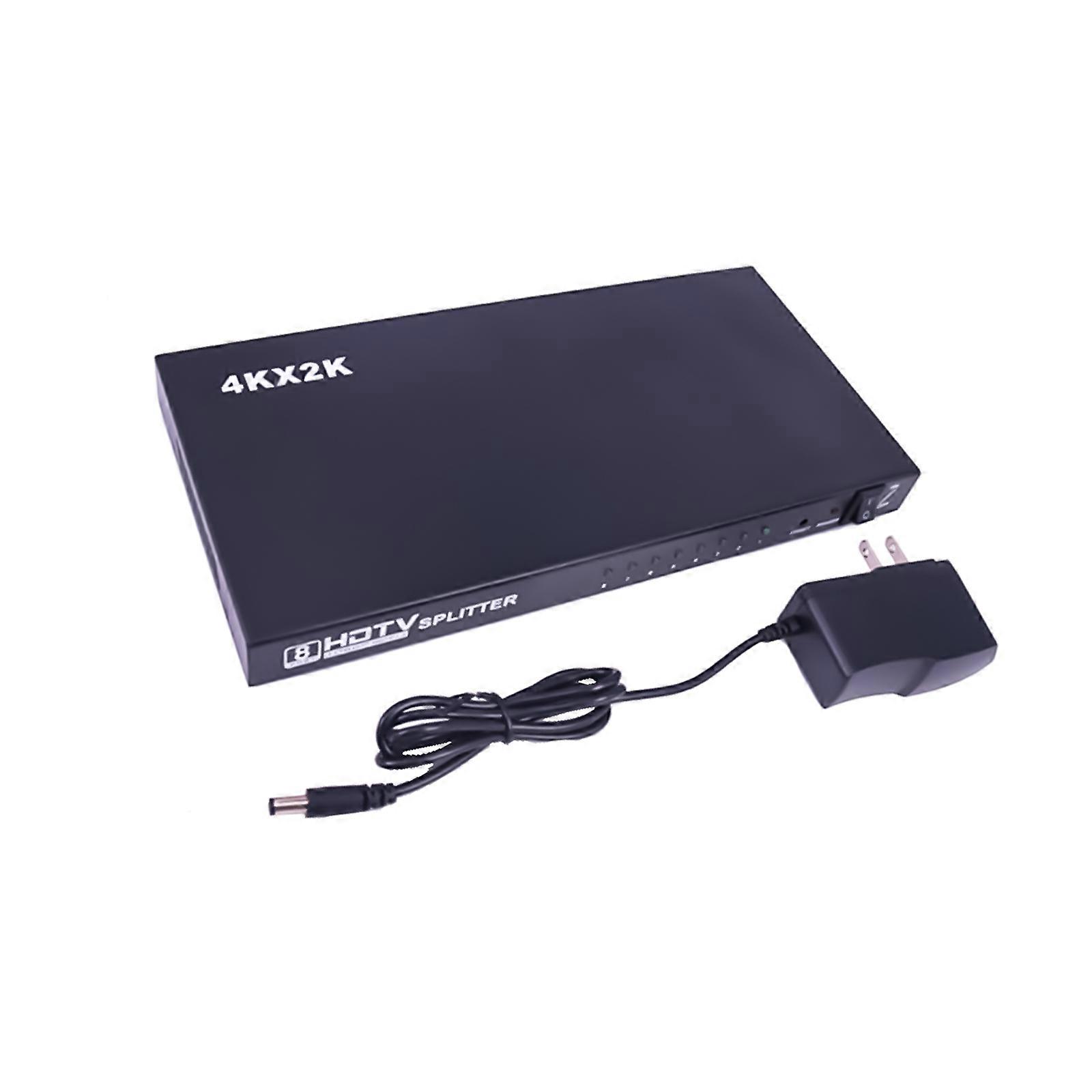 Multi Display HDTV Splitter 1 Source To 8 Screens 4K60Hz Compatible For Digital Signage Classroom Training And Live Event Multicolor