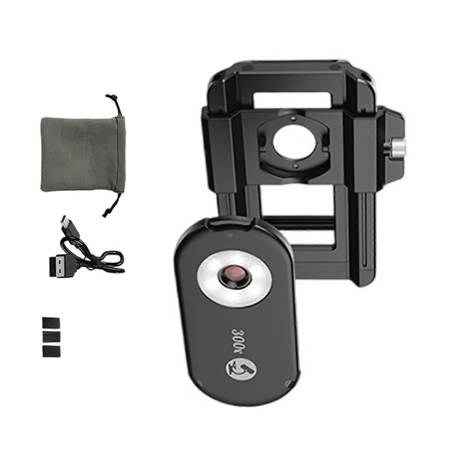 Tall Magnification 300X Double Light Phone Instrument Modifiable LED Approaches Transportable Rechargeable Lab Grade Enlarger For Mobile Devices