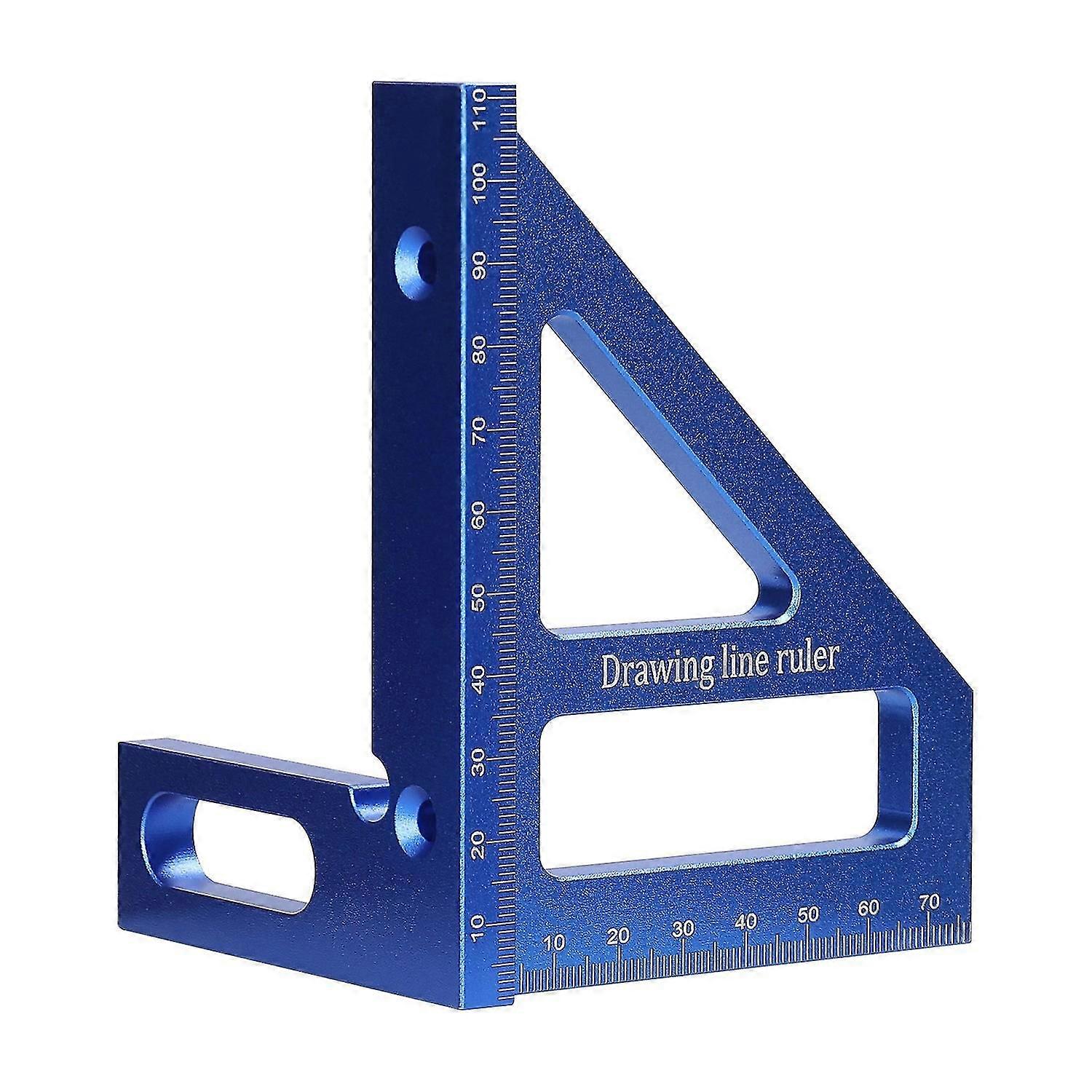 Aluminum Alloy Multi Angle Measuring Ruler Woodworking Square Protractor 45 90 Miter Triangle-Rule