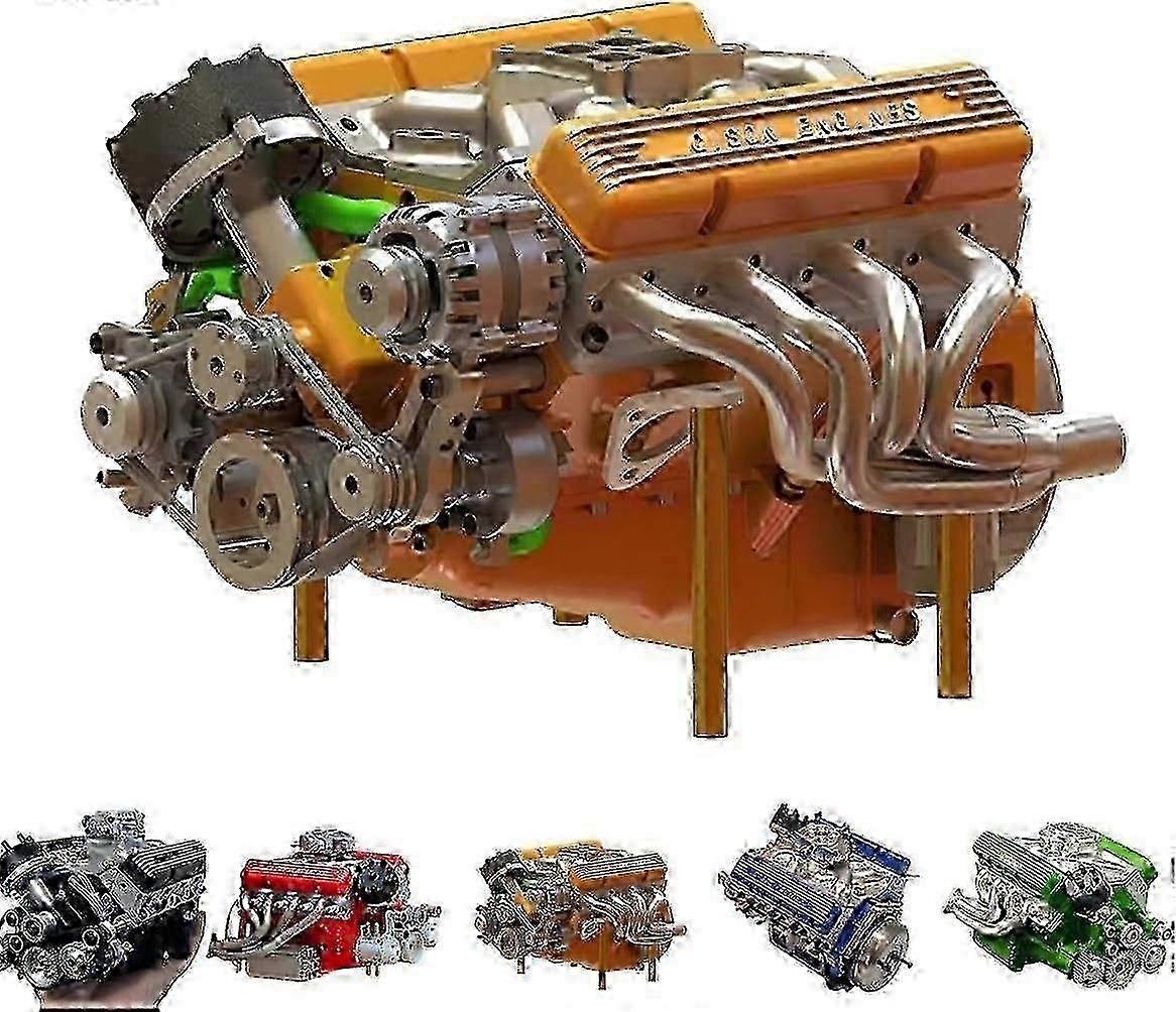 Cison V8 Engine Kit, Gas-Powered OHV V8 Model - Top Seller