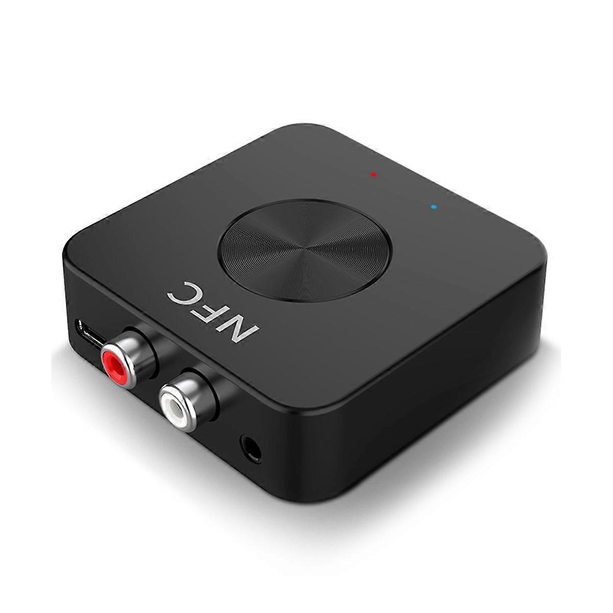 2-in-1 Bluetooth 5.0 Audio Adapter Mobile Phone NFC Speaker Receiver for Headphone/Computer/TV Trans