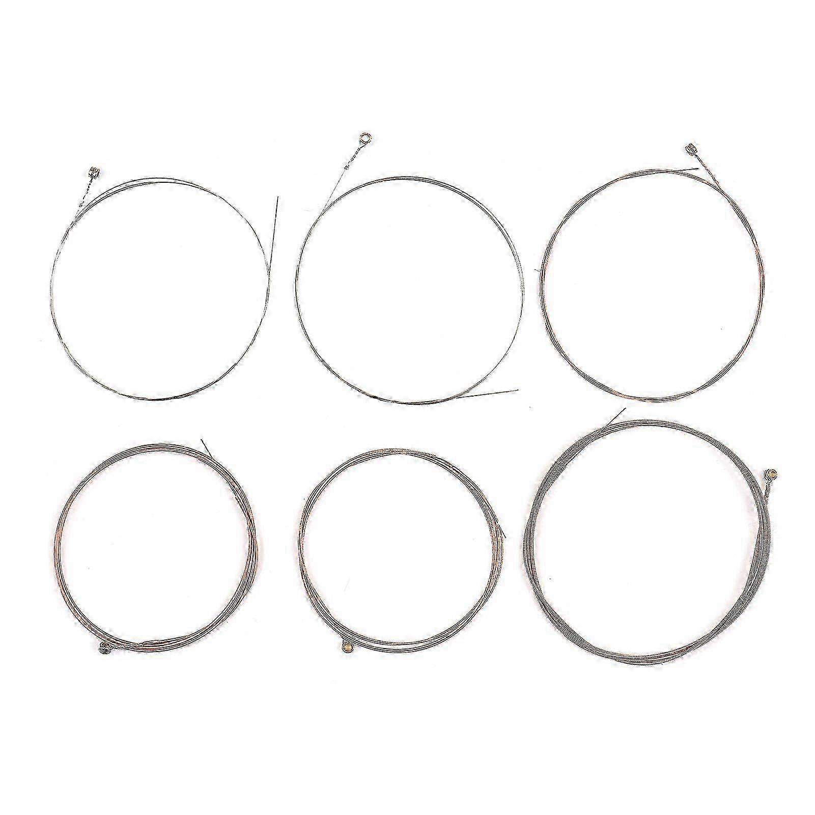 6 PCS Guitar Strings Acoustic Guitar Strings Steel Core Phosphor Copper Alloy Wound Strings for 6 Strings Guitar