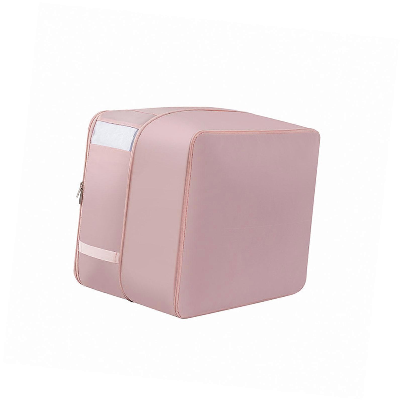 Space Maximizing Self Compression Organizers Comforter Storage Bag With Large Capacity for Duvet Quilt Pillows Blankets  Pink