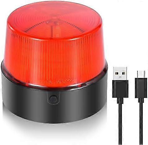 Sircut LE228 (MINI) Size USB Rechargeable Emergency Flashing Lights Selectable Rotation Warning Light Wireless LED Strobe Beacon Blue Lights with Magn