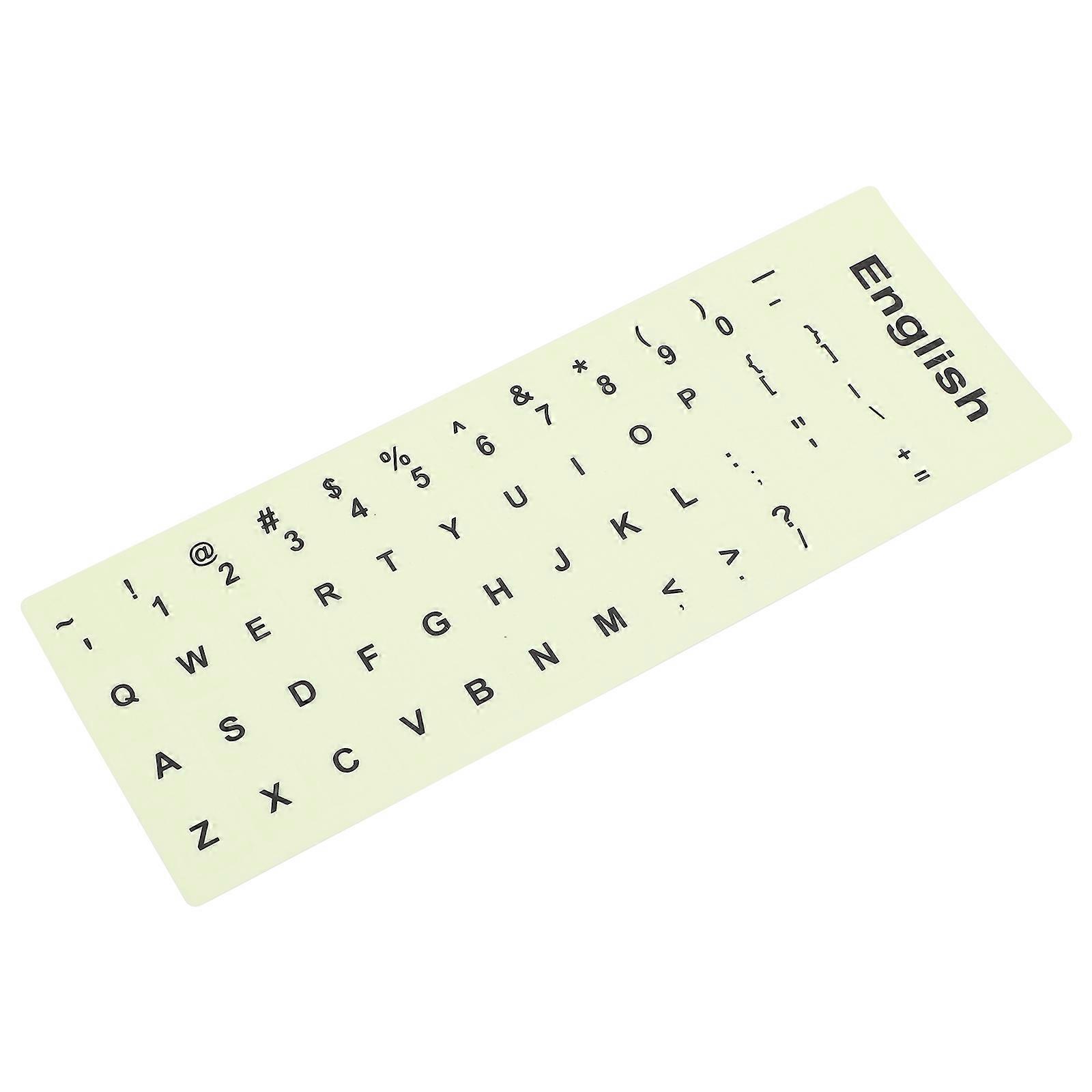 Glow Keyboard Sticker for Computer Accessory 1 Sheet Khaki Color Replacement