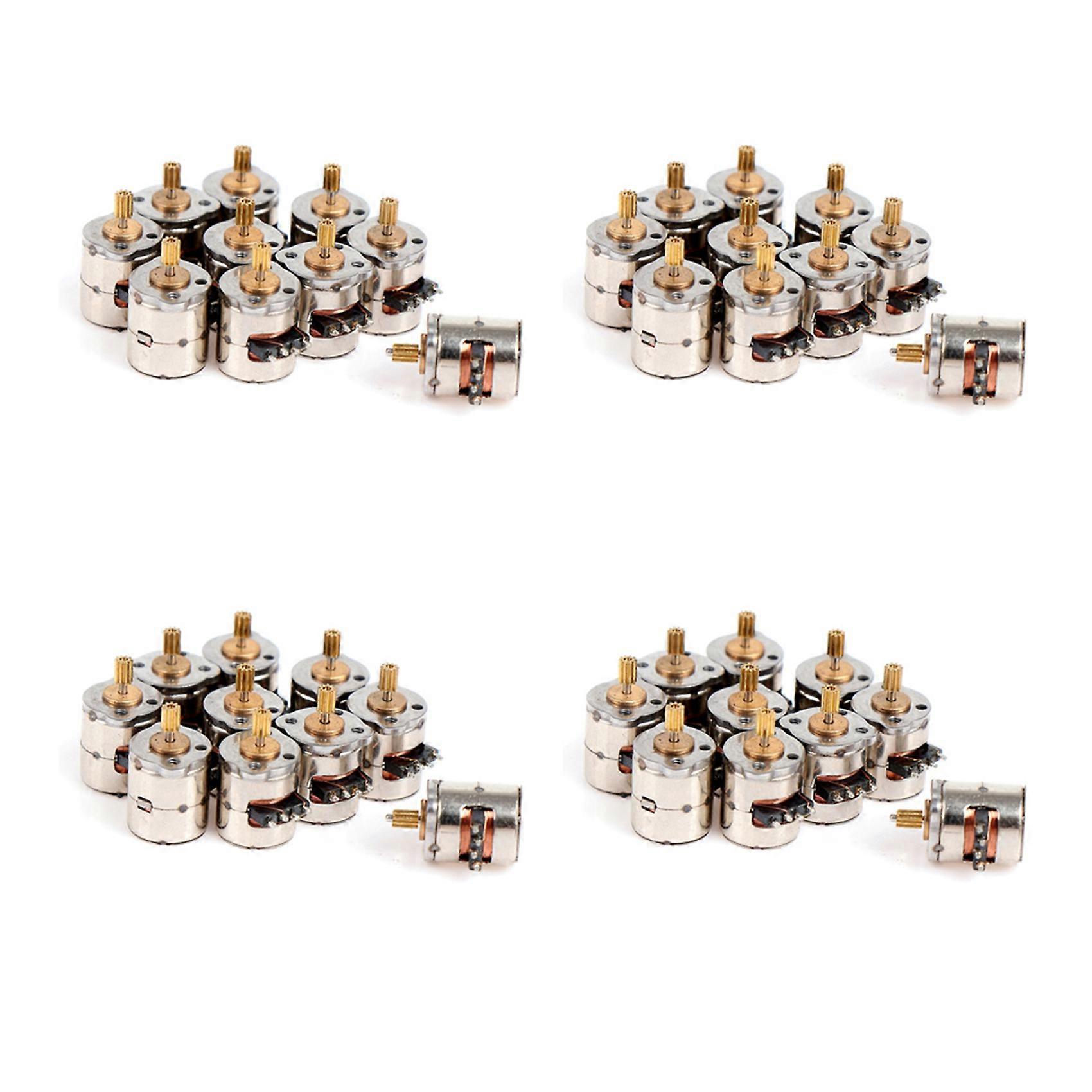40Pcs/Pack Mini 2-Phase 4-Wire Stepper Motor Miniature Stepper with Gear Small Tiny Mini Motor Toy Engine DIY