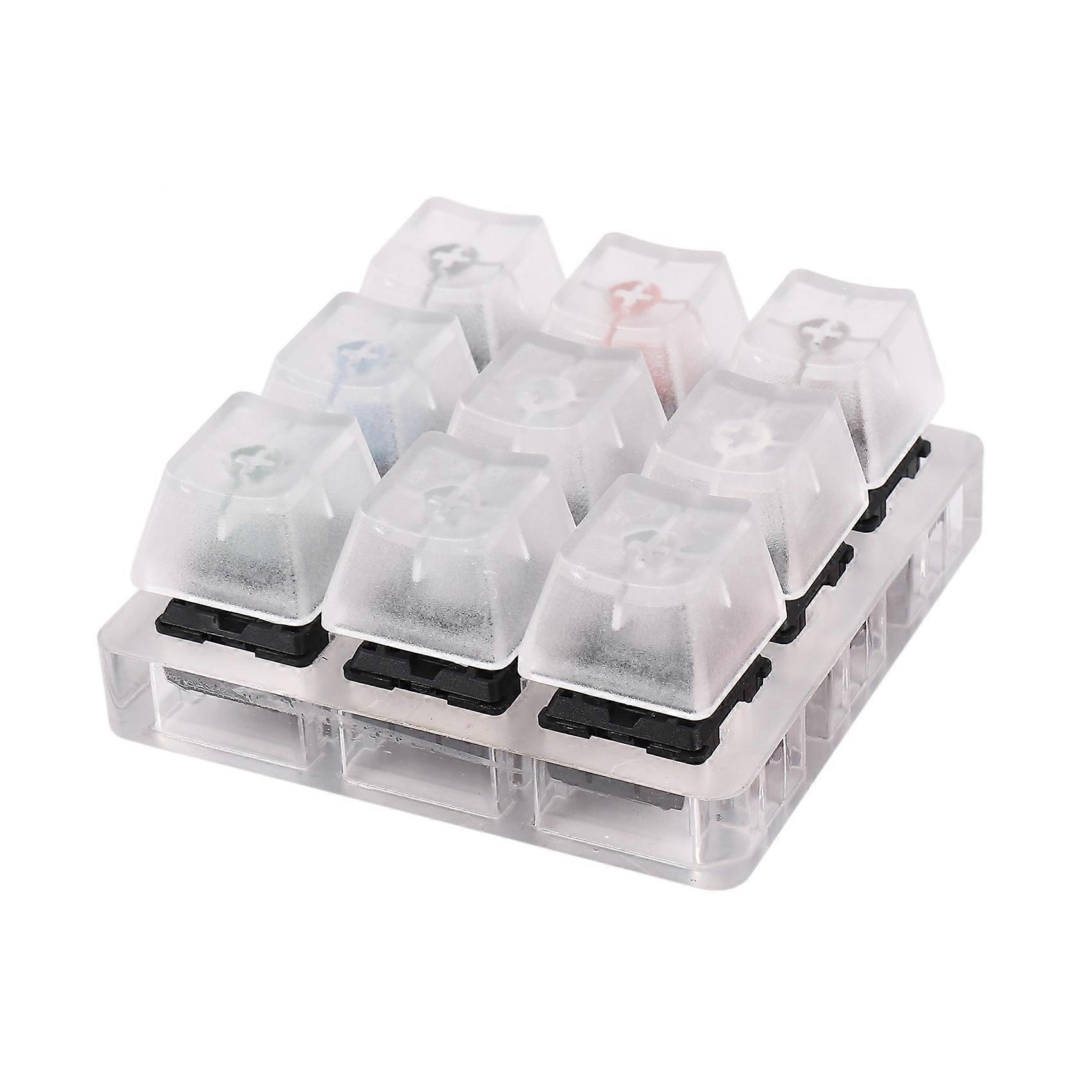 Acrylic Keyboard Tester 9 Clear Plastic Keycap Sampler for Cherry MX Switches