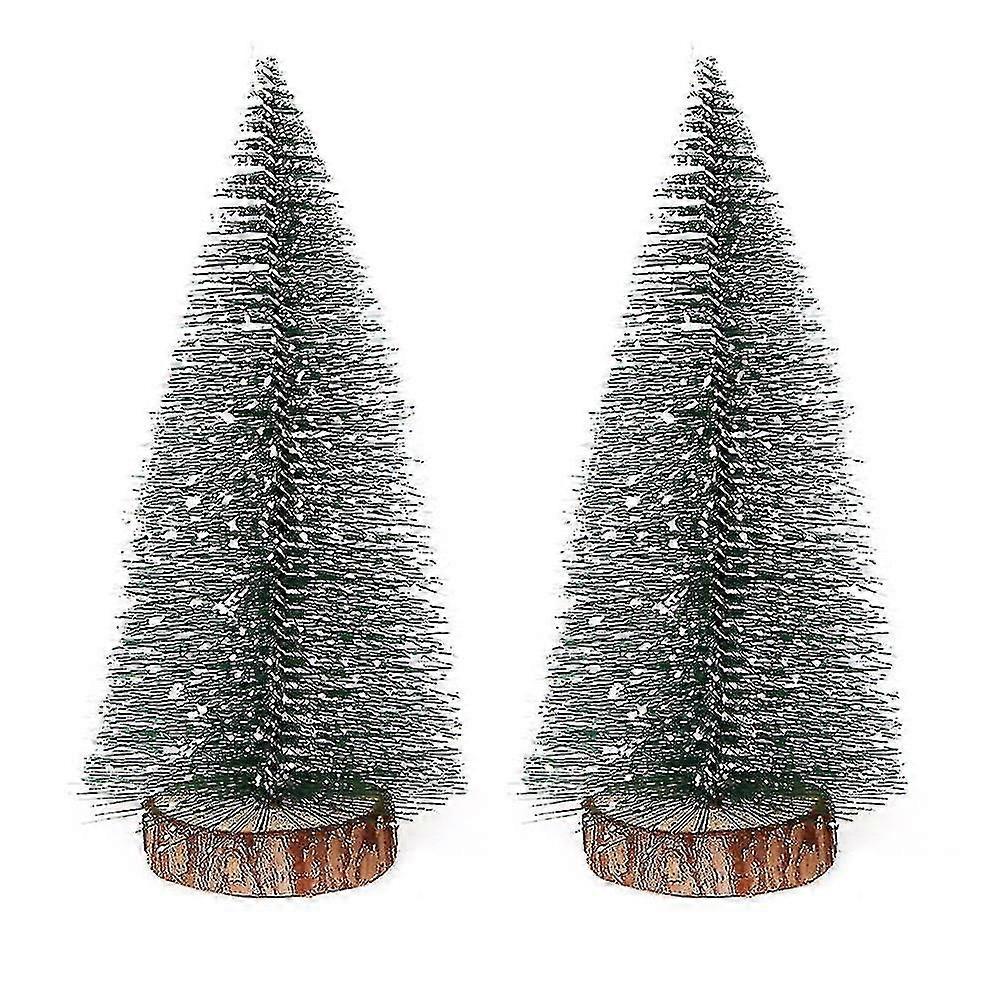 Mini Christmas Trees, Trees With Wood Base, Xmas Tabletop Trees For Home Kitchen Christmas Dcor