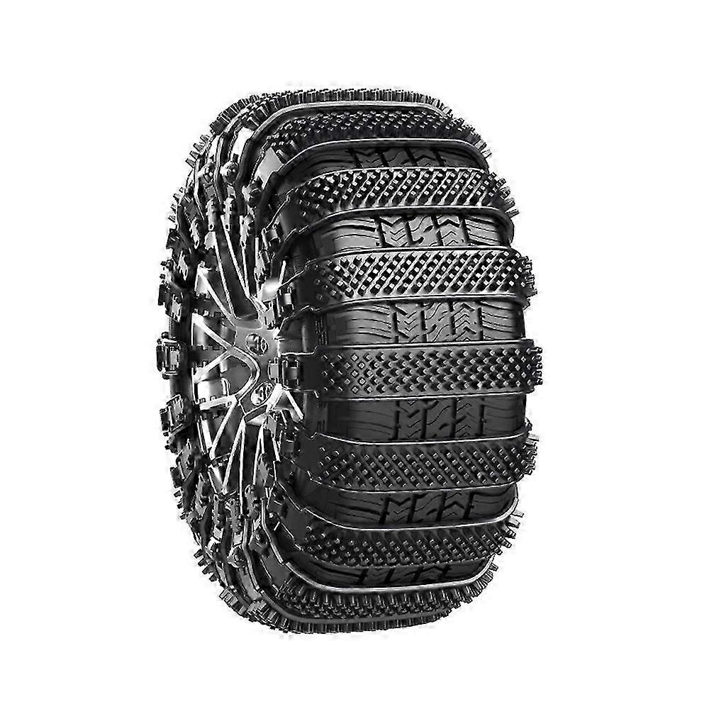 2025 Reusable Anti Snow Chains, Universal Adjustable Non-Slip Zip Tie Tire Chain