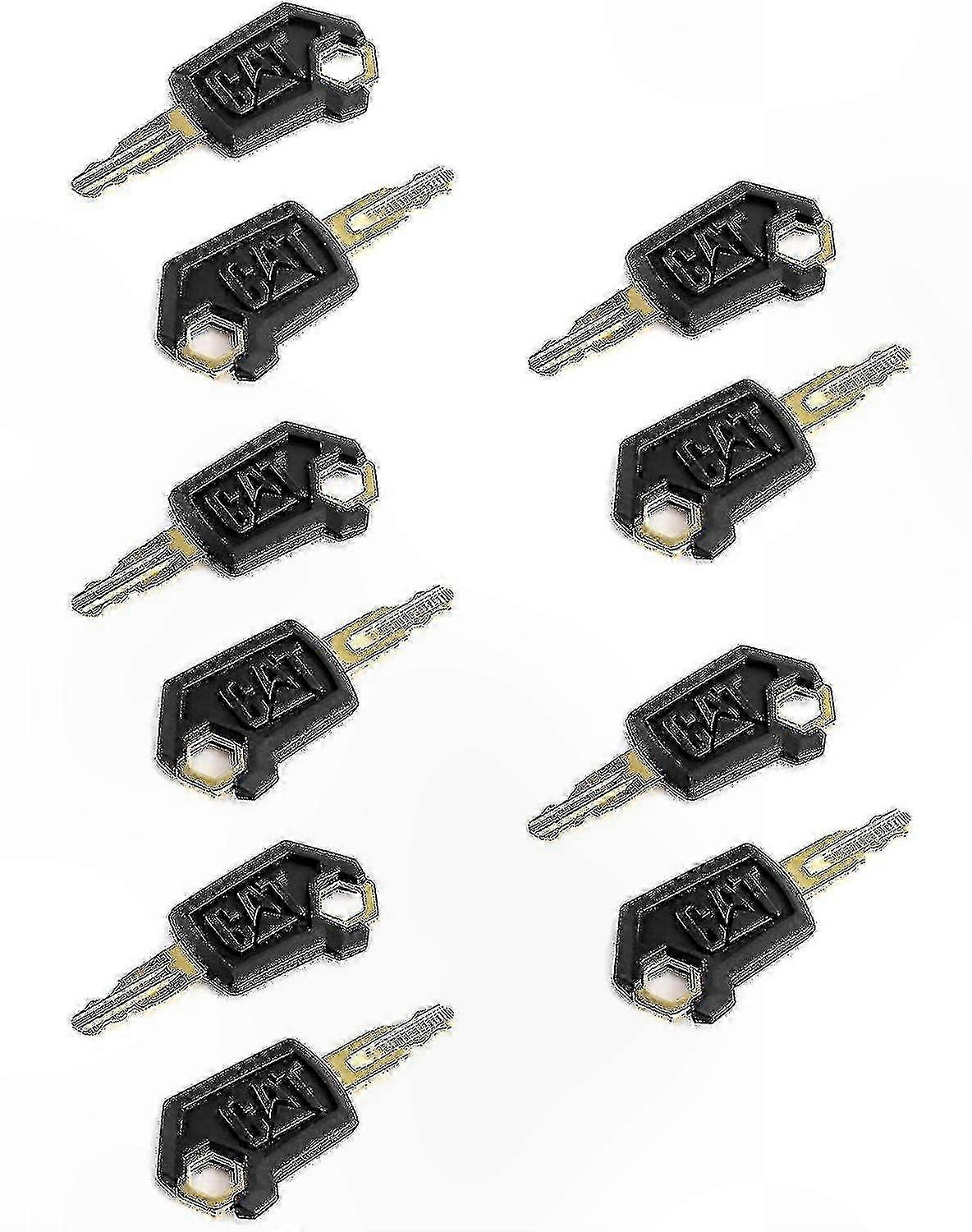 10-Pack Replacement Keys for Heavy Equipment Ignition, Durable Metal Craftsmanship