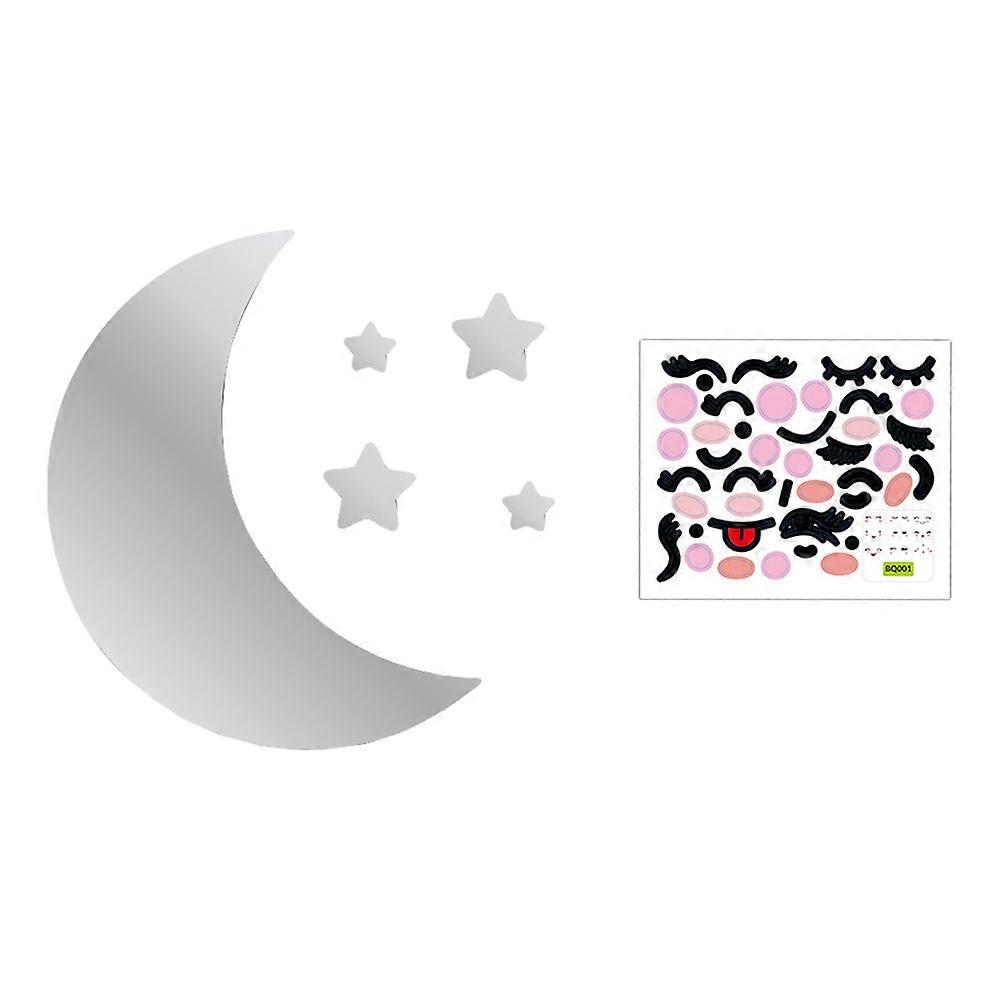 Moon Acrylic Mirror Decorative Wall Art for Home 3Sets