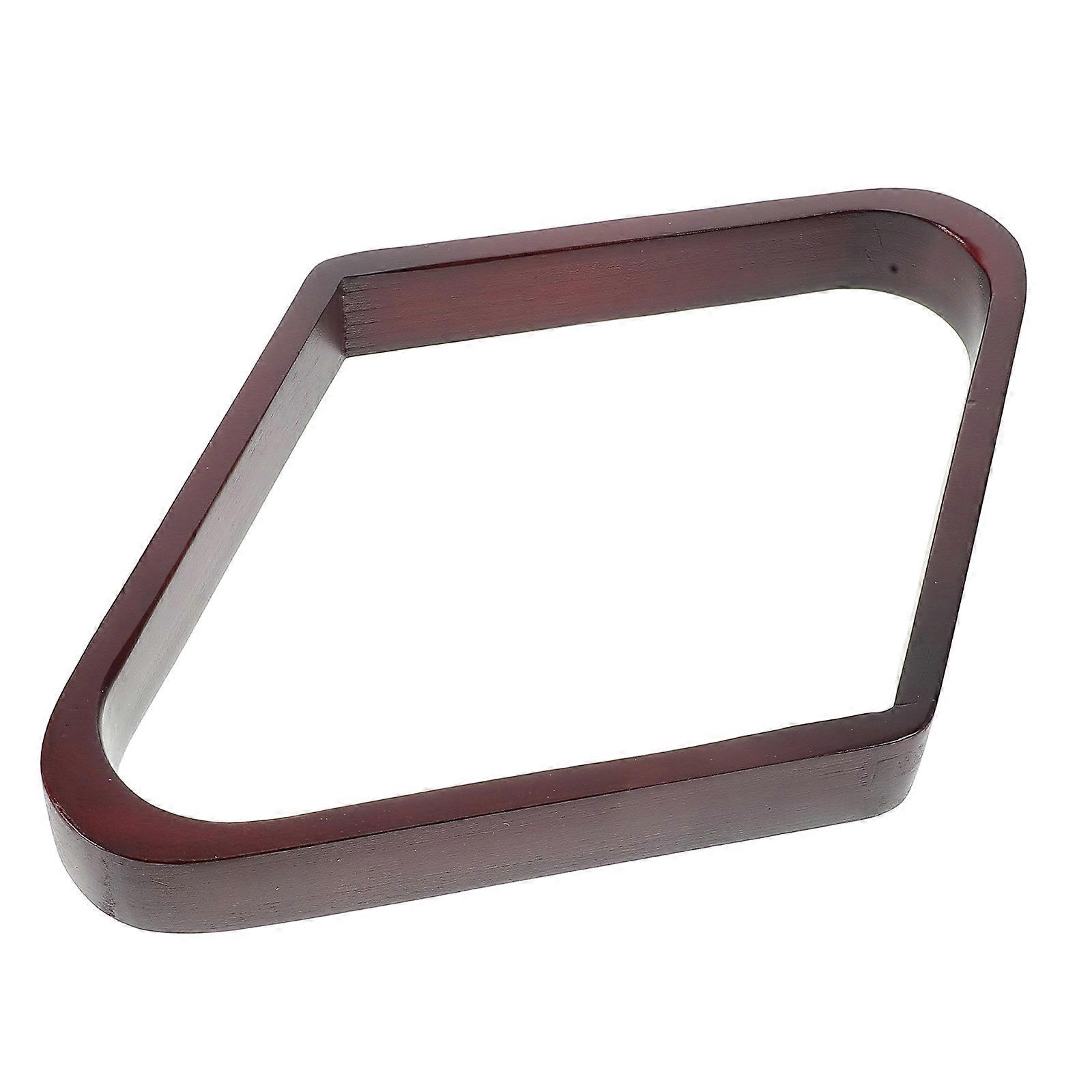 Wooden Pool Ball Rack for Billiard Table Featuring Durable Dark Red Wood Craft