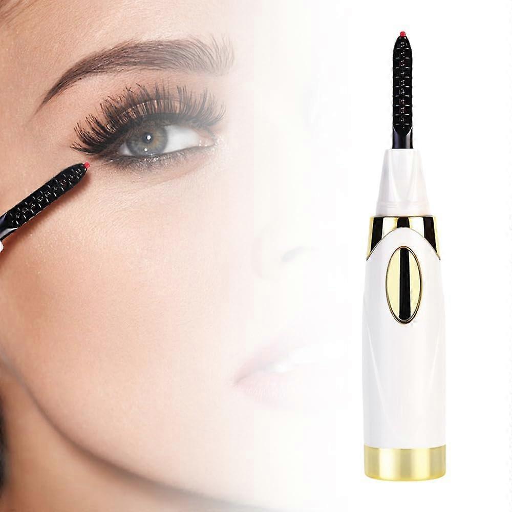 Electric Eyelash Curler with Fast Heating Dual Heat Settings USB Rechargeable LongLasting Curl White