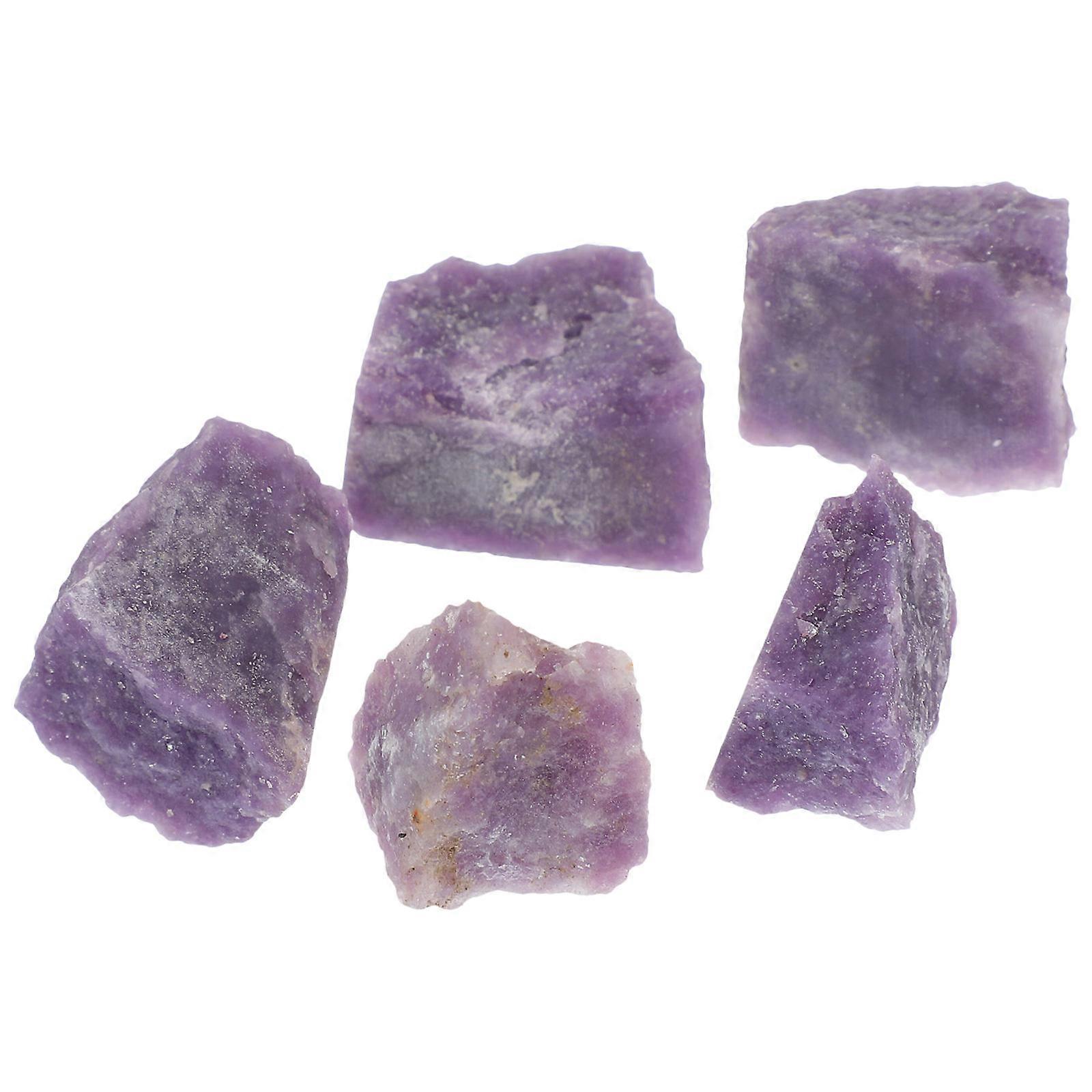 Natural Purple Ore Specimen for Teaching 1Set of Rough Mineral Samples