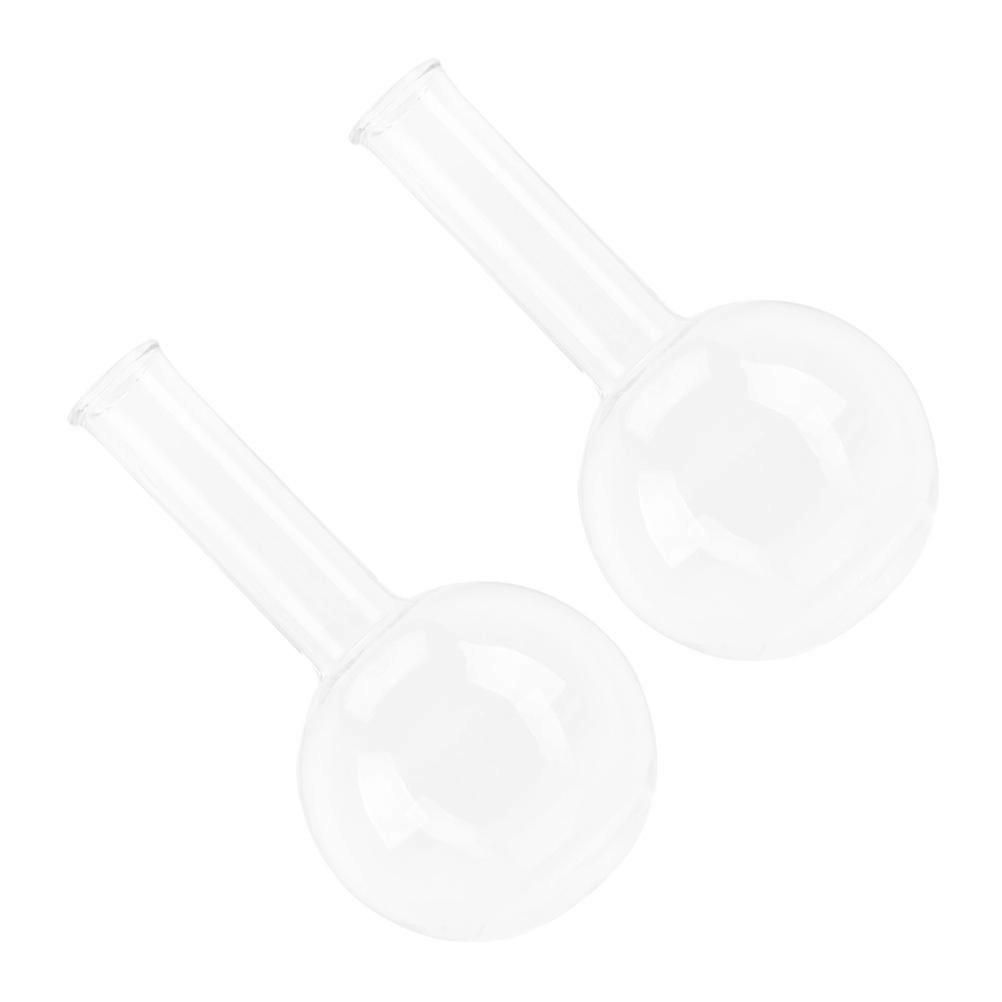 Boiling Flask Round Bottom Flask for Science Experiment 2Pcs Glass