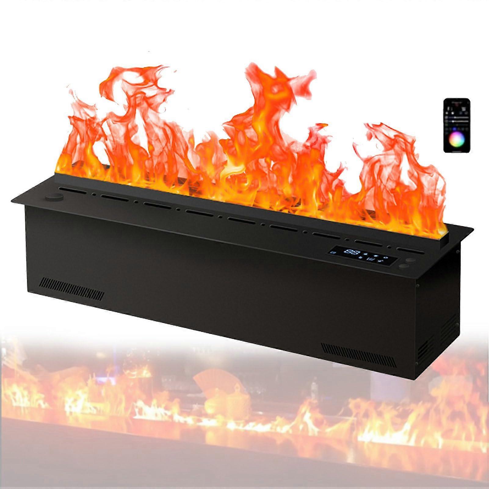 Electric Fireplace Humidifier 50cm 3D Water Vapor with RGB Flame Effect, App and Remote Control
