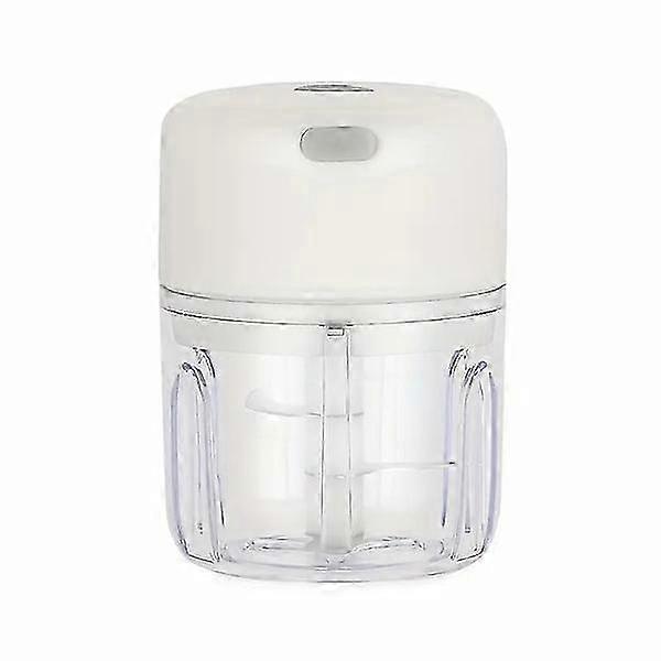8.45 Oz Mini Kitchen Garlic Press Chopper Electric Garlic Chopper, White