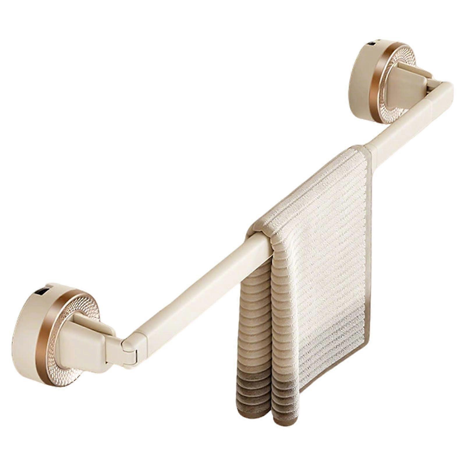 Bathroom Towel Bar with Suction Cup, No Drill Adjustable Foldable Wall Mounted Towel Rack