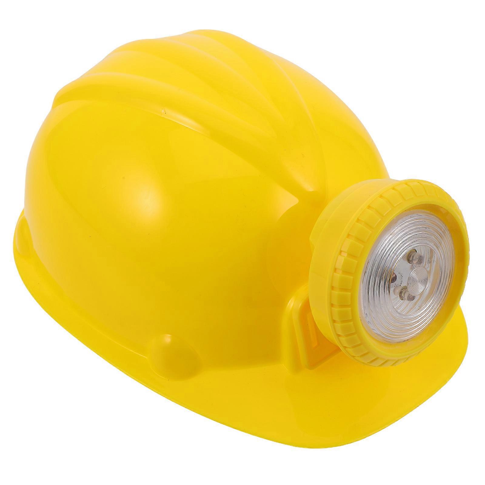 Children's Yellow Plastic Construction Hat for Safety Pretend Play