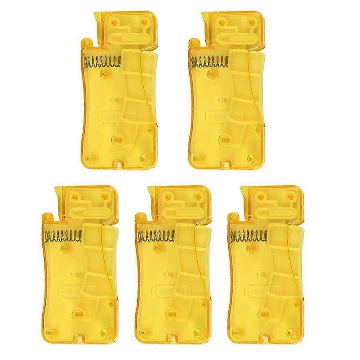 Auto Needle Threader for Hand Sewing,New Simple Needle Threader, Easy to Use Needle Threaders Tool,Yellow 5pcs