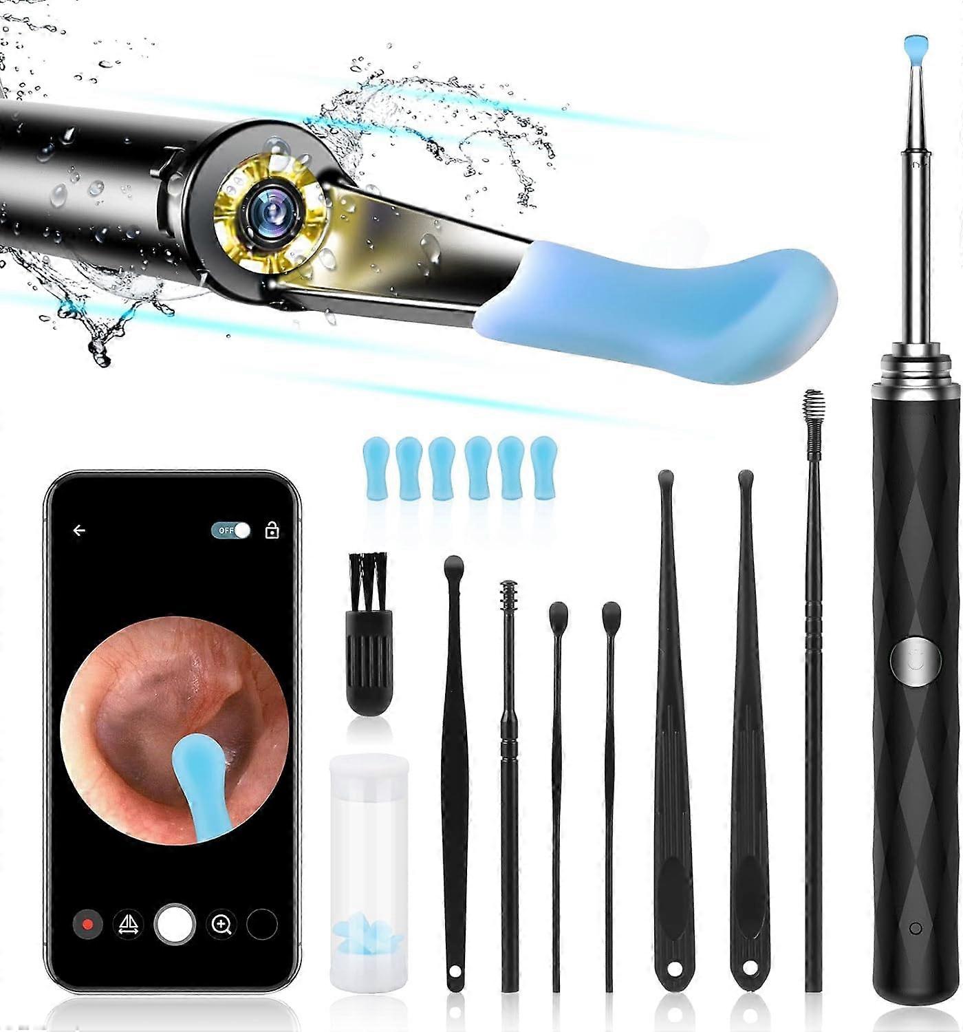 Ear Wax Removal Camera, Wireless 1080P HD Ear Cleaning Kit with Light for Android and iOS
