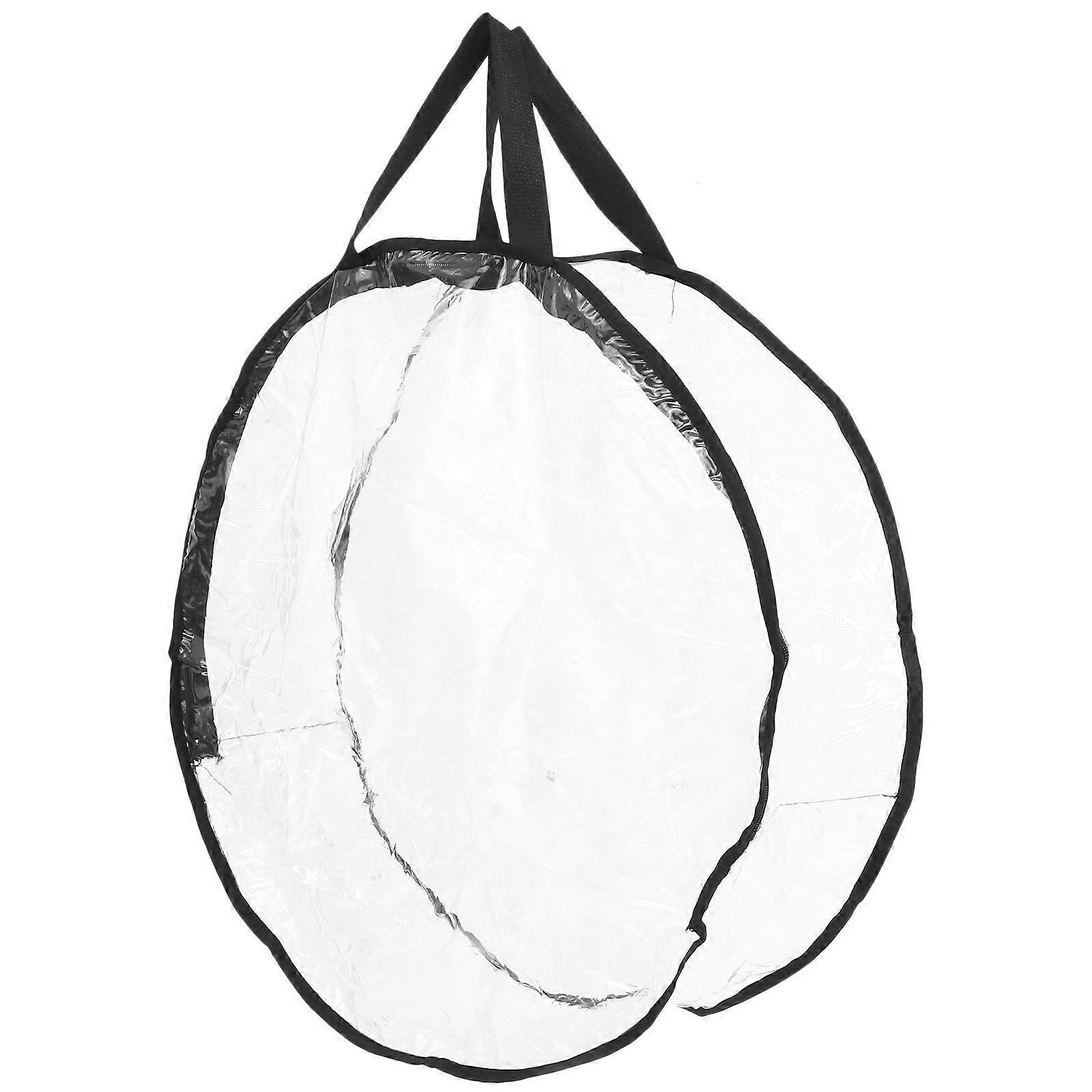 Christmas Wreath Storage Bag for Storage Use Transparent Foldable PVC Wreath Protector