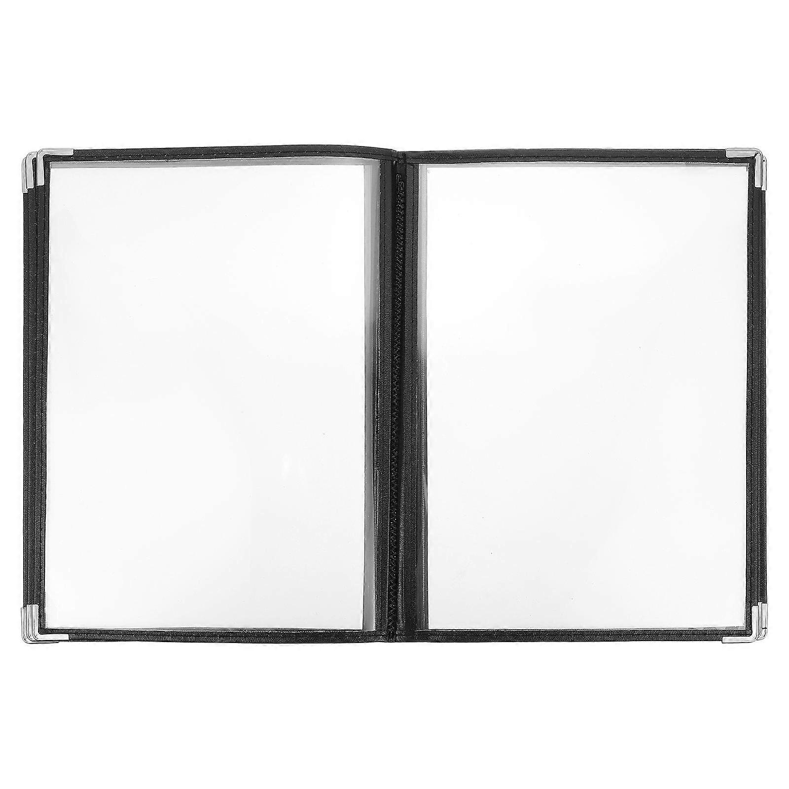 Transparent Menu Folder Easy Cleaning Rounded Corner Design Restaurant Use 32.00X23.50X1.50CM Durable 1Pcs