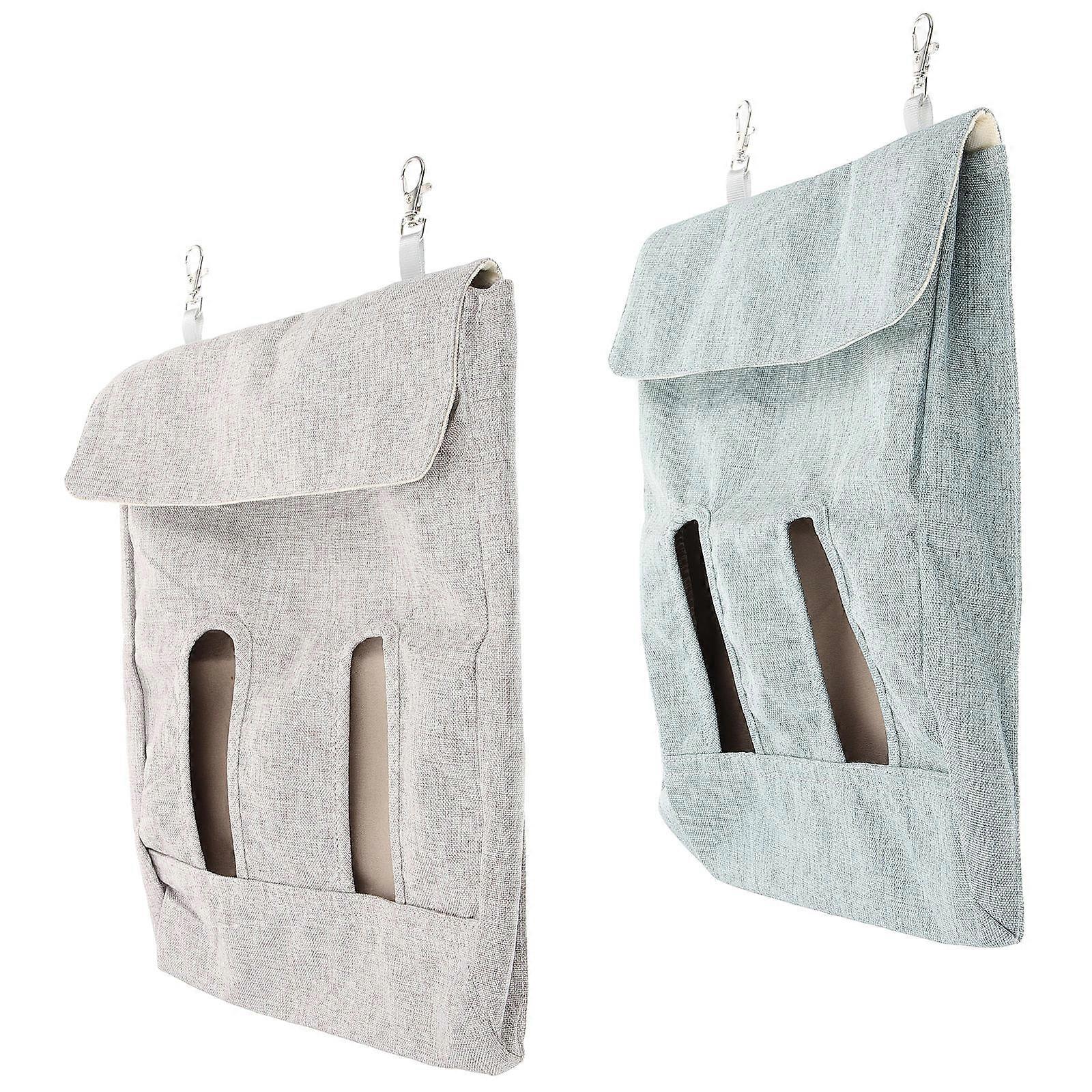 Rabbit Feeder Hanging Hay Storage Bag for Feeding 2Pcs Assorted Color