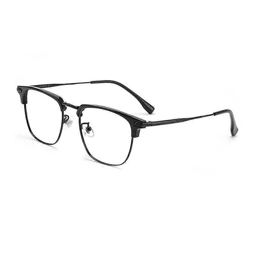 Blue Light Blocking Reading Glasses Retro Square Frame Anti Eye Strain Eyewear Black 2.0