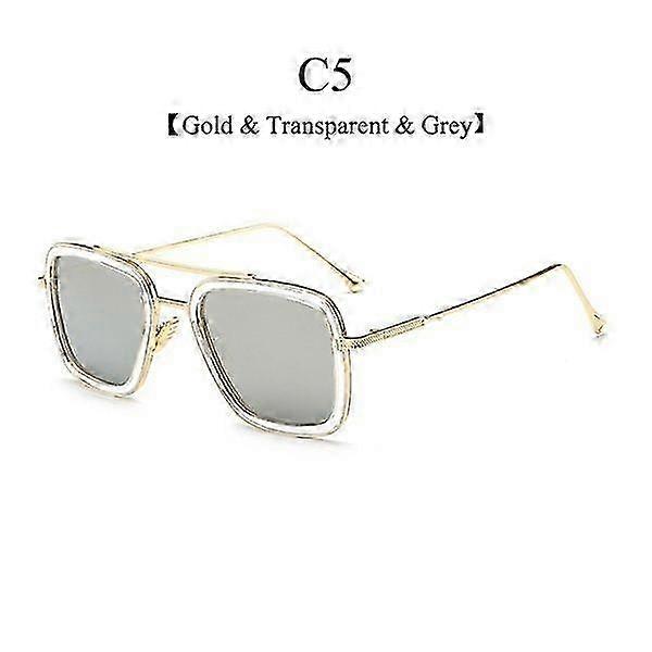 25-26 Iron Man Sunglasses Retro Square Glasses