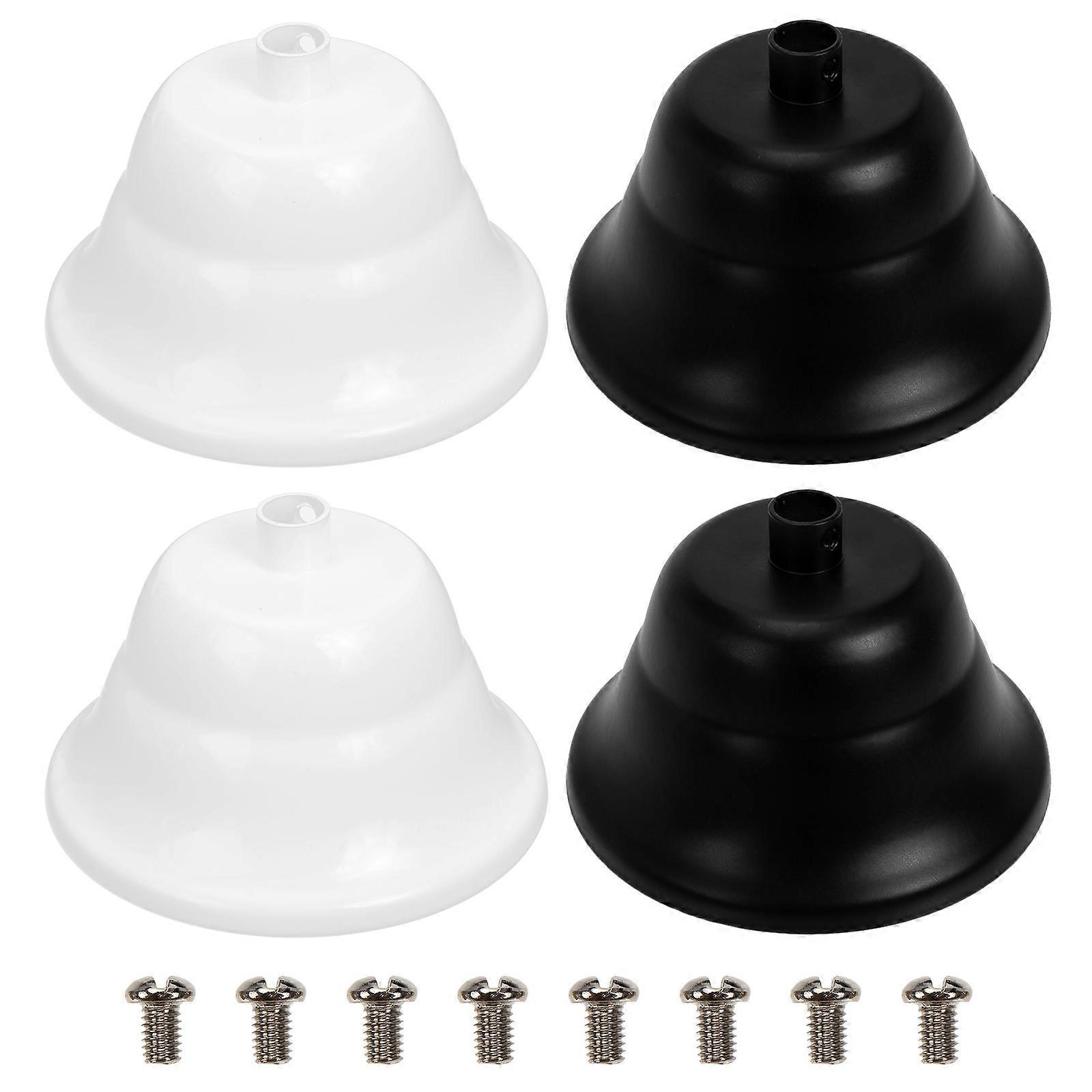 Pendant Light Chassis for Ceiling Lamp Cover Plates 4Sets White Iron